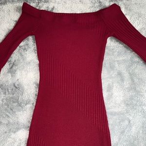 Over the shoulder dress.